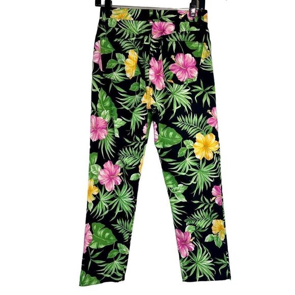Lauren Ralph Lauren Tropical Floral Hi-Rise Capri Pants Womens 4 Multicolored - Picture 2 of 9